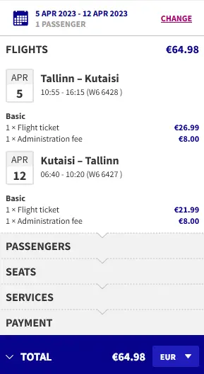 Last minute flights from Tallinn