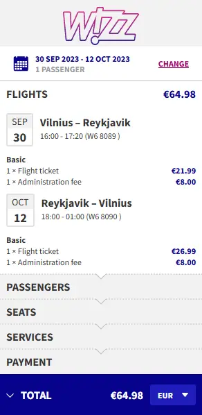 Vilnius to Iceland flights